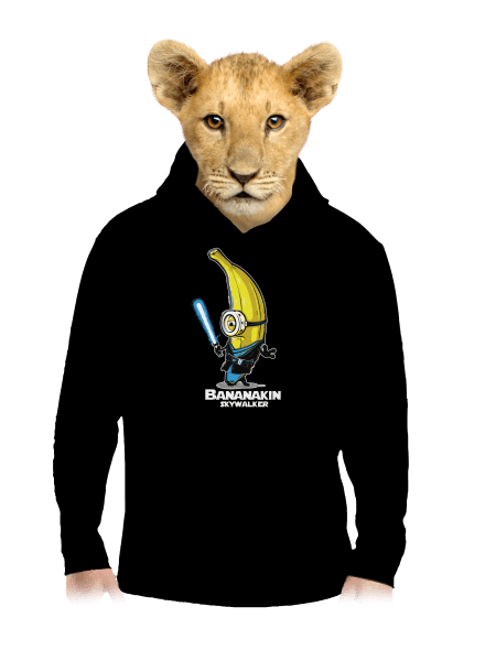 Bananakin Skywalker detská mikina klokanka Black