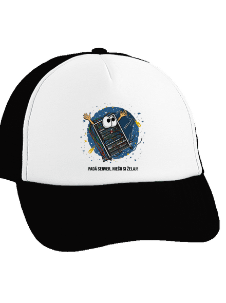Padá server šiltovka truckerka Black cap