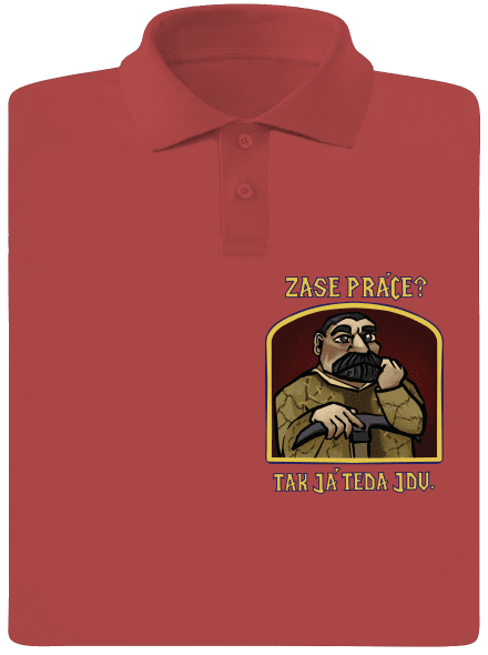 Zase práce? pánska polokošeľa Burgundy