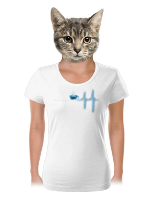 Coffee help dámske tričko White