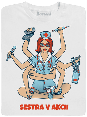 Sestra v akcii pánske tričko White
