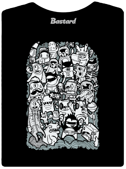 Doodle dámske tričko prémium Black
