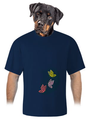 V bruchu unisex tričko oversized Midnight Blue