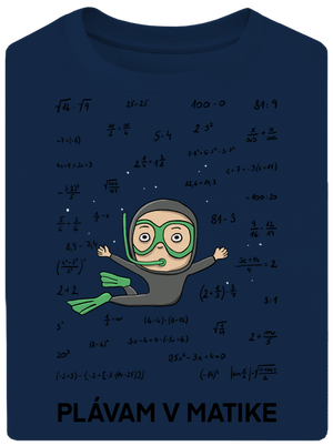 Plávam v matike unisex tričko oversized Midnight Blue