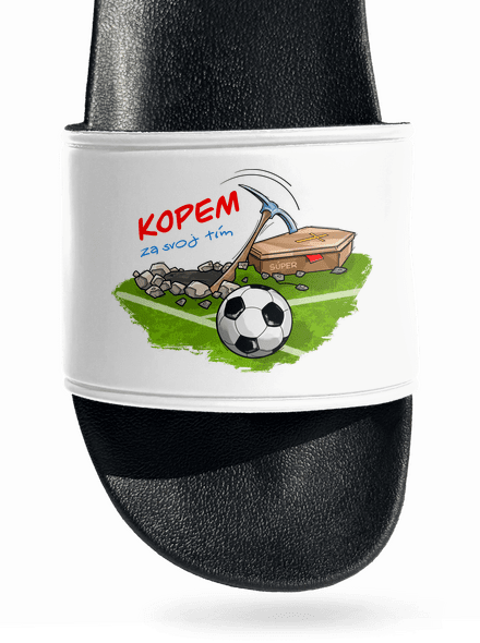 Kopem za svoj tím šľapky White