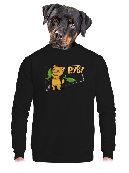 Mačací horoskop: Ryby unisex mikina bez kapucne Black