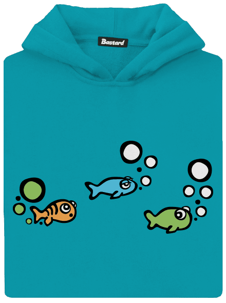 Nehoda detská mikina klokanka Hawaiian Blue