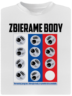 Zbierame body - hokej detské športové tričko White