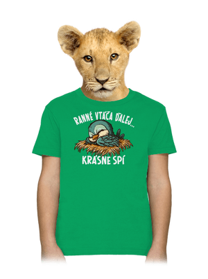 Ranné vtáča spí detské tričko Kelly Green