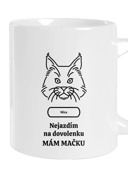Nemôžem, mám mačku veľký hrnček White