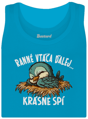 Ranné vtáča spí dámske tielko klasické Blue Atol