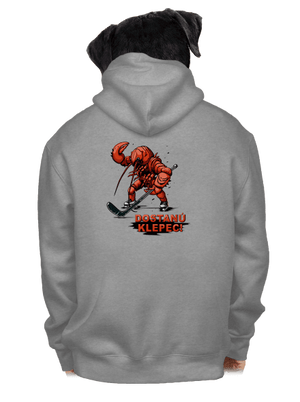 Dostanú klepec pánska mikina na zips Light Melange