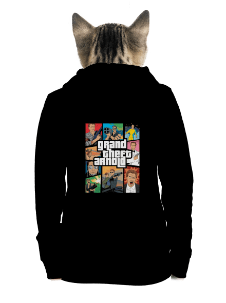 Grand Theft Arnold dámska mikina na zips Black