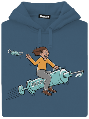 Oslobodenie dámska mikina klokanka Denim