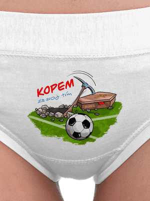Kopem za svoj tím dámske nohavičky White