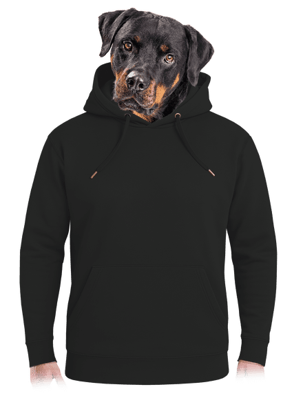 Bez potlače unisex mikina premium Dark Black