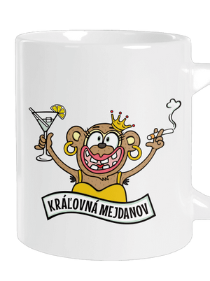 Kráľovná mejdanov veľký hrnček White