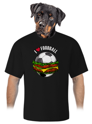 Foodball unisex tričko oversized Black