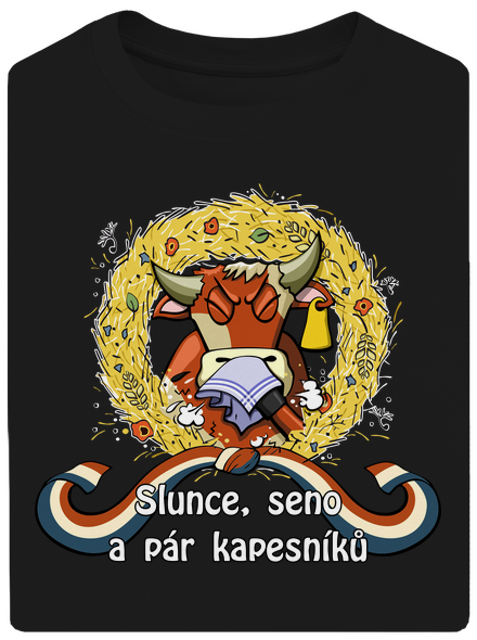 Slunce, seno a pár kapesníků unisex tričko oversized Black