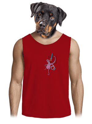 Jednoducho miluje atrament pánske tielko Red