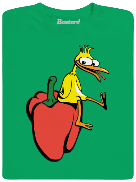 Kura na paprike pánske tričko Kelly Green
