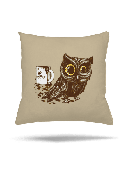 Sova na kofeínu vankúš Beige