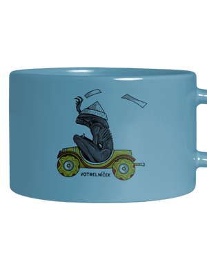 Votrelníček hrnček makronka Blue Macaron