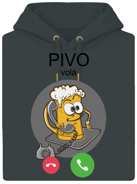 Pívo volá unisex mikina premium Charcoal