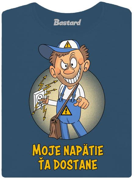 Moje napätie dámske tričko prémium Petrol Blue