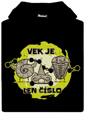 Vek je len číslo pánska mikina klokanka Black