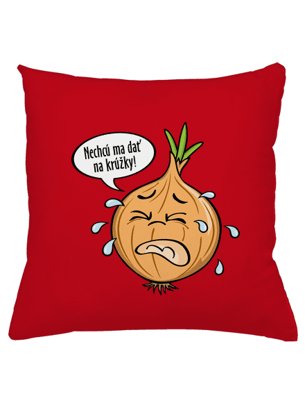 Cibuľa na krúžky vankúš Red