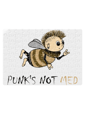 Punks Not Med puzzle White