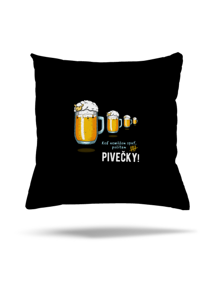 Pivečka vankúš Black