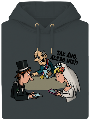 Svadobný obrad unisex mikina premium Charcoal