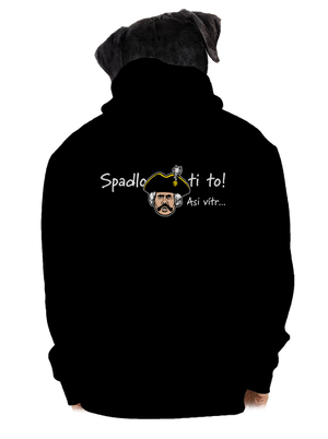 Spadlo ti to pánska mikina na zips Black