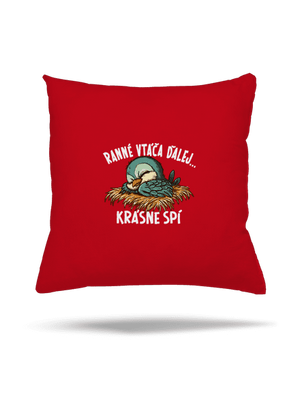 Ranné vtáča spí vankúš Red