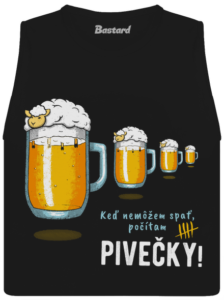Pivečka dámske tielko voľné Black