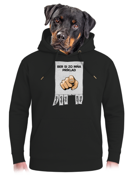 Ber si zo mňa príklad unisex mikina premium Dark Black