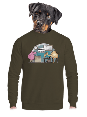 unisex mikina bez kapucne