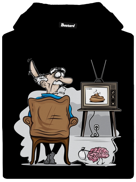 TV News pánska mikina klokanka Black