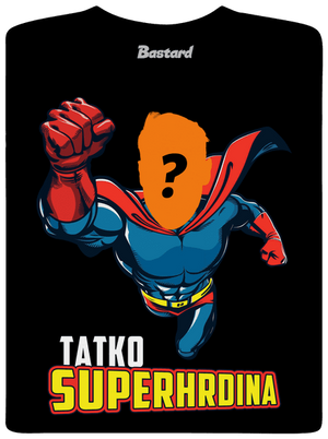 Tatko superhrdina pánske tričko Black