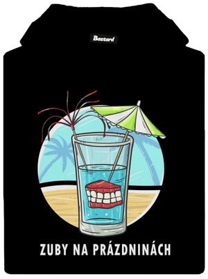 Zuby na prázdninách pánska mikina klokanka Black