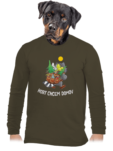 Hory chcem domov pánske dlhý rukáv Urban Khaki