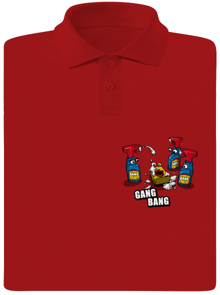 Gang Bang pánska polokošeľa Red Mal