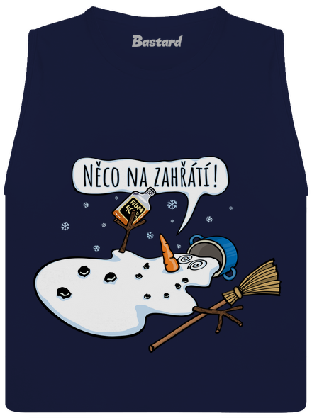 Niečo na zahriatie dámske tielko voľné Navy