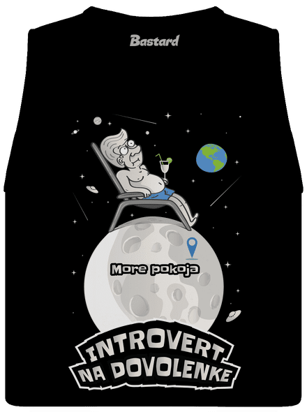 Introvert na dovolenke dámske tielko voľné Black