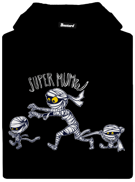 Super mumie dámska mikina klokanka Black