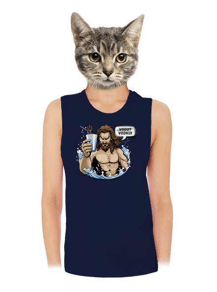 Aquaman dámske tielko voľné Navy