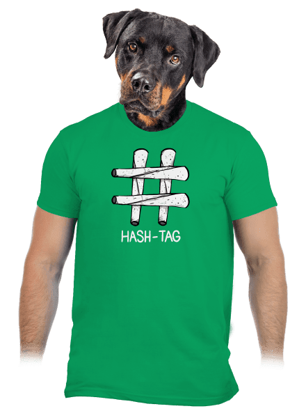 Hash tag pánske tričko Kelly Green