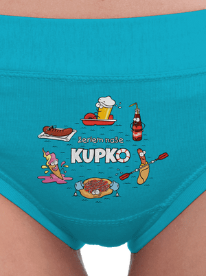 Slovenské kupko dámske nohavičky Turquoise